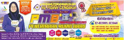 Penerimaan Murid Baru PMB SIT AL FIDAA 2022-2023